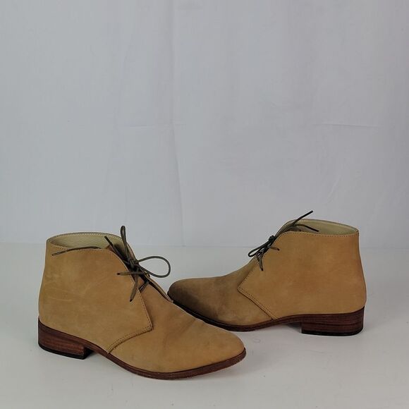 Nisolo Isa Brown Suede Leather Lace Up Women's Ankle Boots - Picture 6 of 16